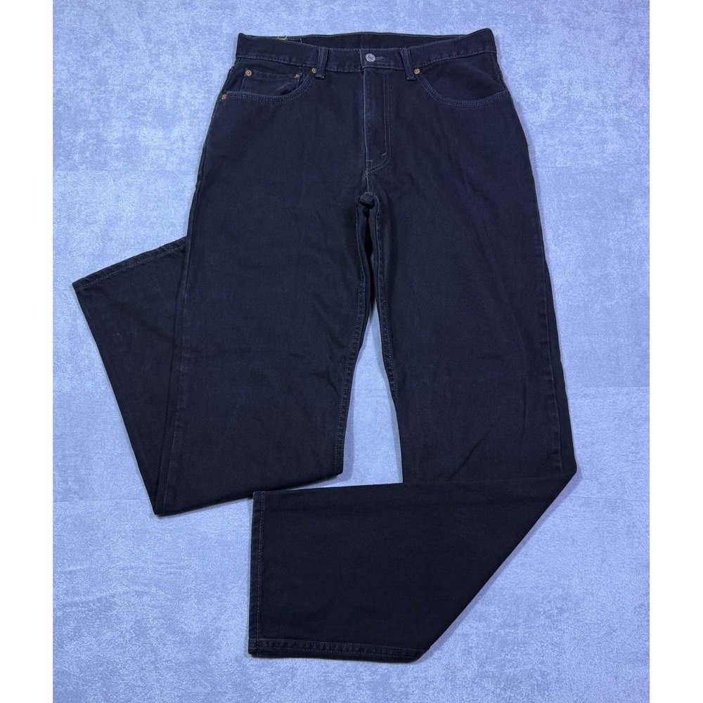 Levis 550 Jeans Mens 34x36 Regular Straight Leg Black Cowboy Rodeo Ranch Garage